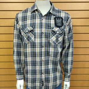 Ablanche Long Sleeve Plaid Black & Yellow …